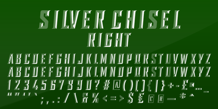 Пример шрифта SILVER CHISEL BASE